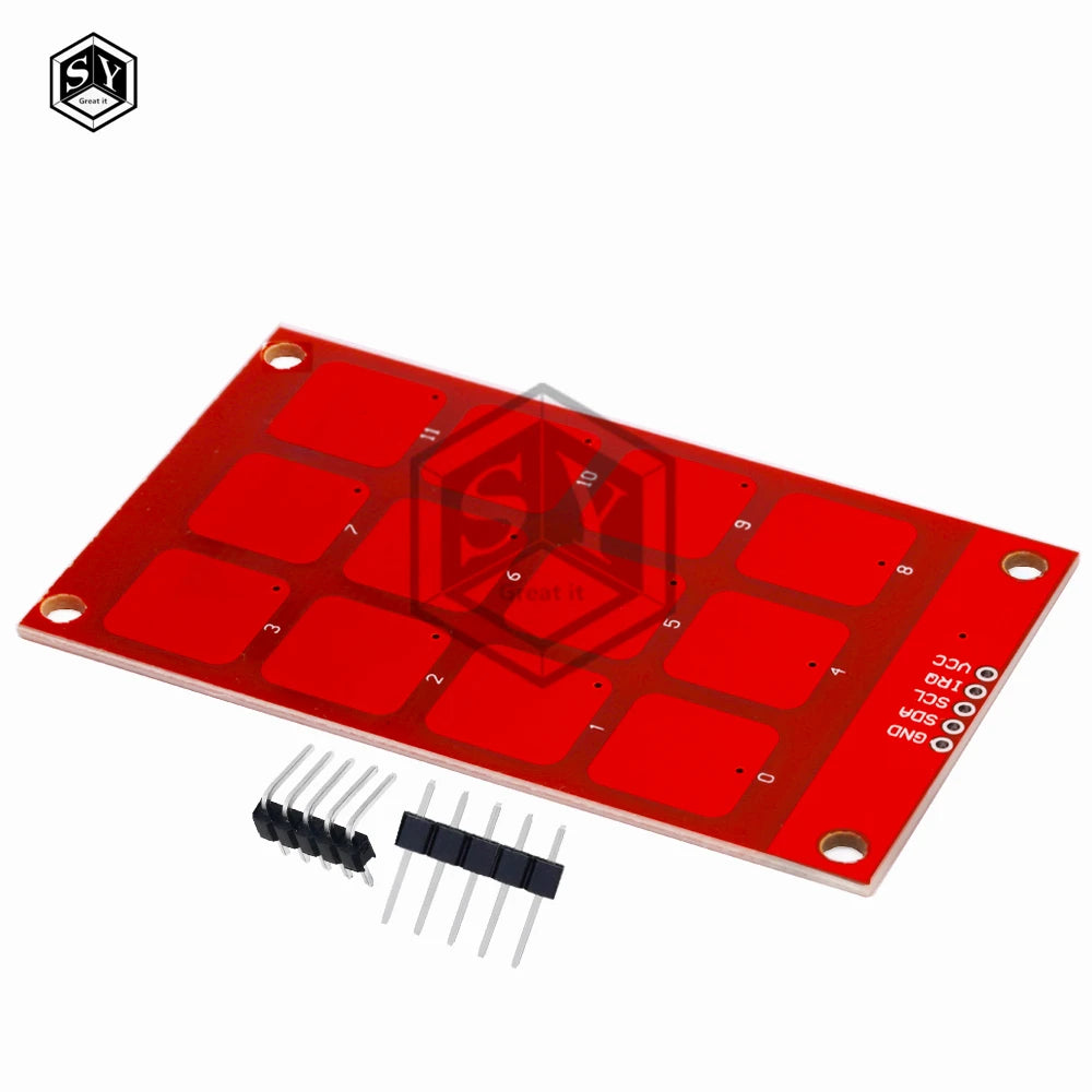 12-Button Capacitive Touch Keypad (MPR121): I2C Interface Sensor Module –for Arduino-Compatible
