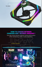 JUMPEAK HS120 Halo ARGB Cooling Fan 360mm 240mm Modular Stackable Splicing 120mm RGB Fans Kit For Gaming PC Case Water Cooler