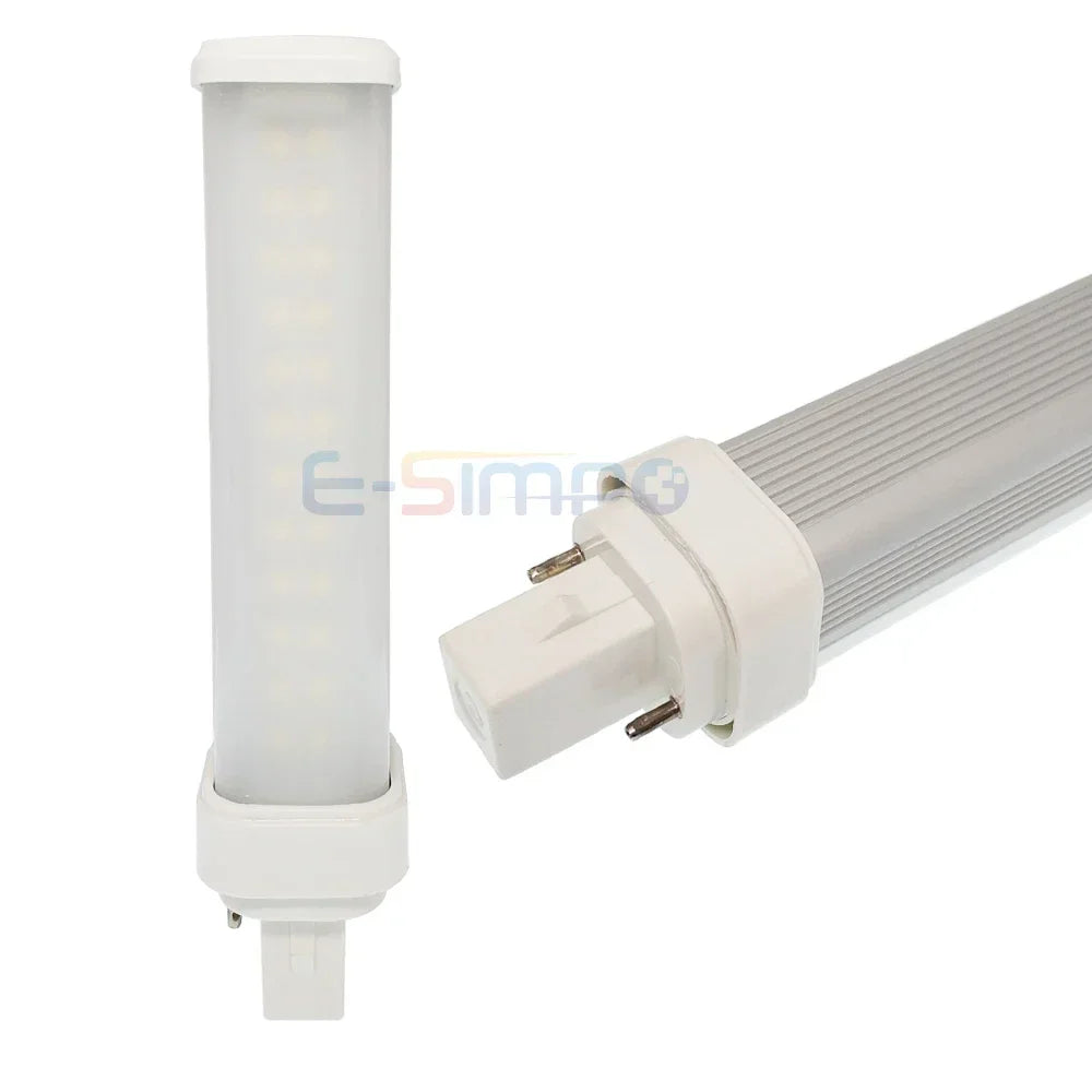7W G24 LED PL Horizontal Lamp 5.7" 4p G24q 2P G24d PL-C 13W CFL PLC Sideview Replacement Office Plug Retrofit Ceiling Downlight