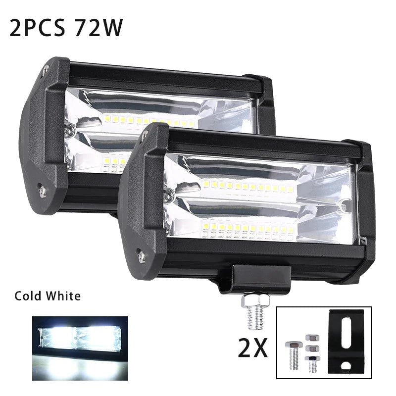 Car Work Light LED Offroad 4x4 Spotlights Fog Lamp Diode Headlight SUV ATV Tractor Boat Trucks Excavator Light Bar 12V 24V