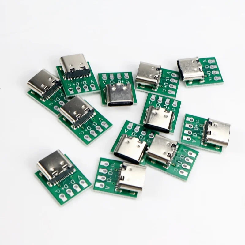 TYPE-C USB 3.1 Type-C Connector Test PCB Board Plate Adapter Socket For Data Line Wire Cable Transfer