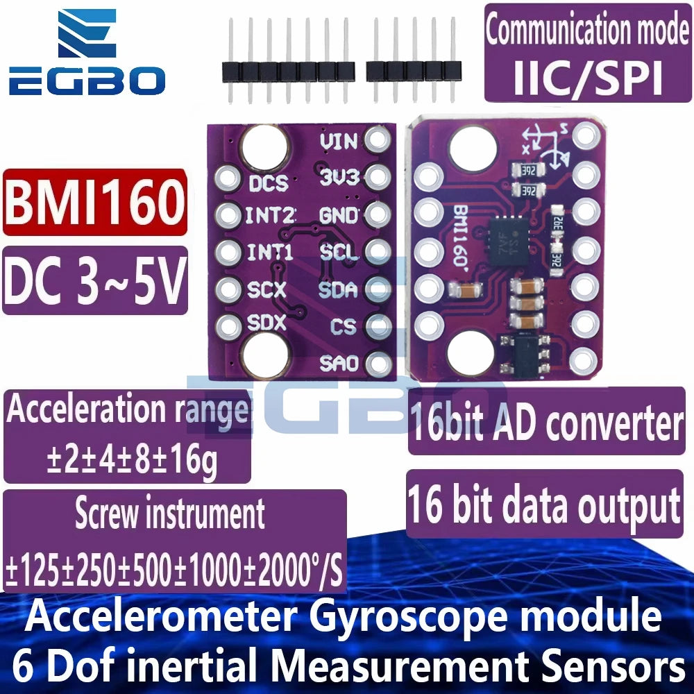 1~10PCS BMI160 Latest Stance Accelerometer Gyroscope Module 6 Dof Inertial Measurement Sensors