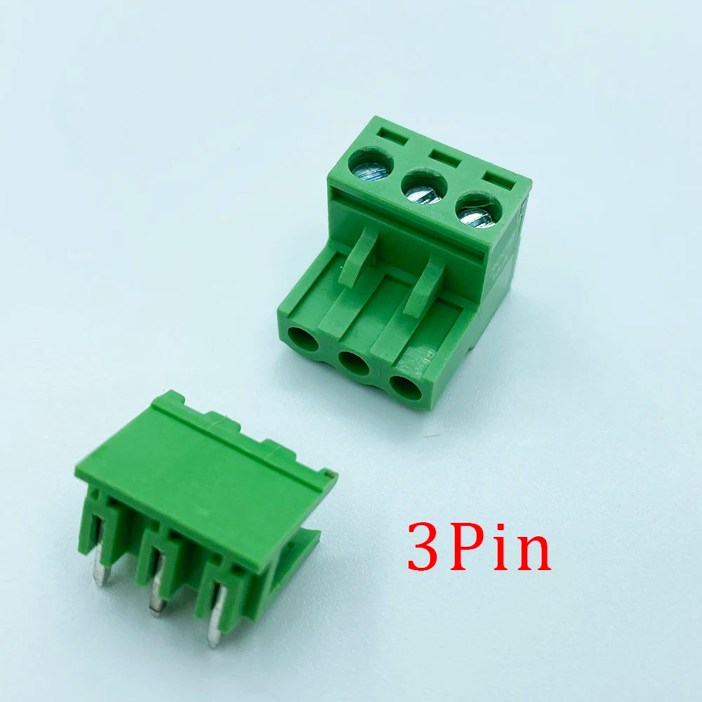 5Pair 5.08mm Pitch 2EDG Straight Pin PCB Screw Terminal Block 2/3/4/5/6/7/8/9/10/12Pin 300V 10A Wire Connector Plug-in Socket
