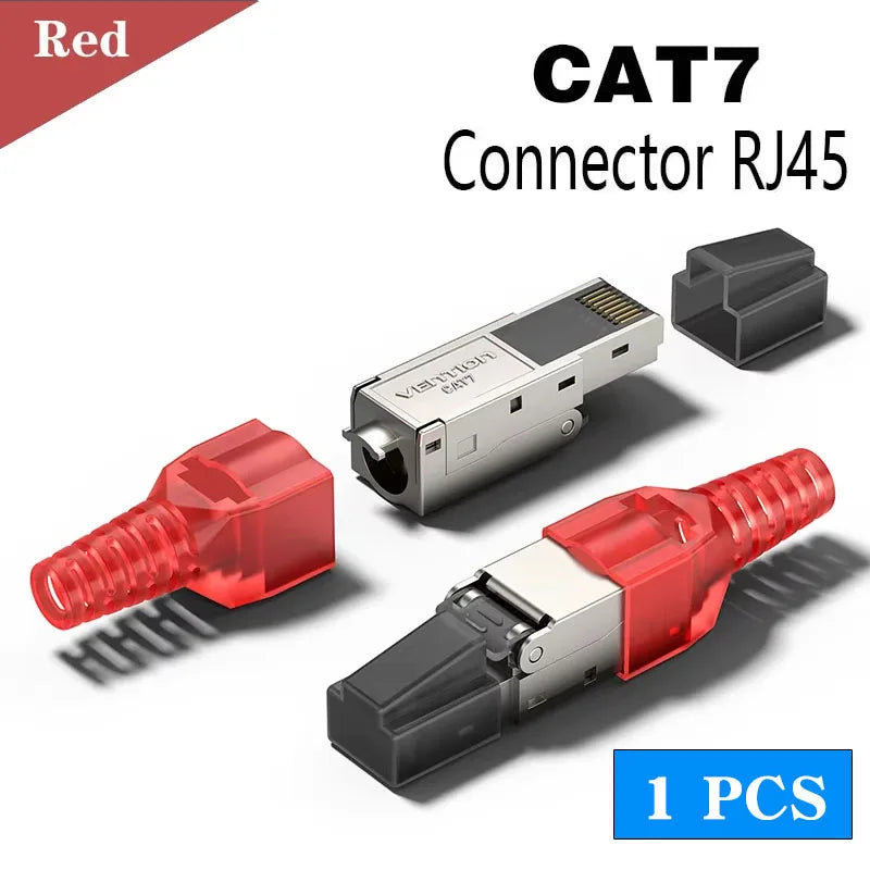 Vention NEW RJ45 Cat8 Cat7 Cat6A Connectors RJ45 Metal Tool Free Easy Termination Plug 2000MHz 40G LAN Cable Reusable Shielded