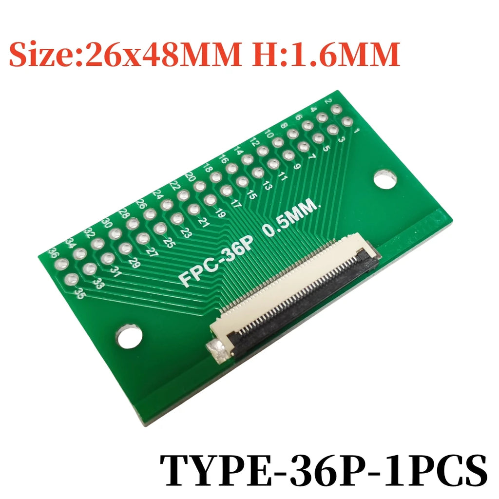 FPC FFC Flexible Cable Adapter Board 0.5mm Pitch Connector SMT to 2.54mm 4P/6P/8P/10P/12P/14P/15P/16P/18P/20P/22P/24P/26P/30P