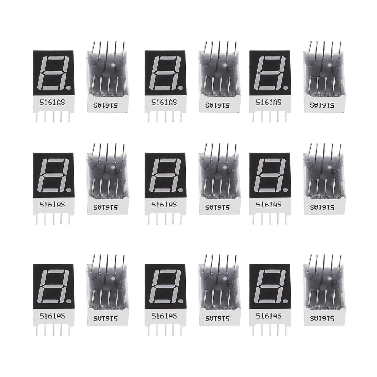 20Pcs 0.5 Inch Red Digit Tube Display Module 7 Segment Common Anode Precision Made LED Segment Display Module for DIY