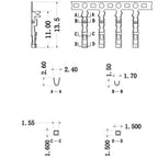 50PCS Dupont Connector Crimping Terminal Male And Female Pins for 2.54mm Dupont Housing Connectors