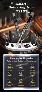 Original TS101 Electric Soldering Iron Adjustable Temperature Digital USB Mini Solder Station 90W TS100 TS 101 Upgrade With Tips
