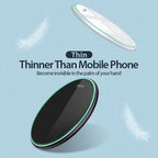 Phone Acrylic Metal Wireless Charger Station Led Light for iPhone 16 15 14 13 12 Pro Max Samsung S24 Xiaomi Mini Fast Charging