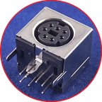 10 Pcs Connnector Mini Din 3 4 5 6 7 8 9 Pin Female Circular Receptacle Power Sockets MD-SM Shield Right Angle Through Holes PCB