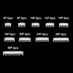 50PCS 6P 8P 10P 12P 14P 0.5mm Pitch Flip Type Under Clamshell Socket FPC FFC Flat Cable Connector 16P 20P 24P 30P 40P Kits
