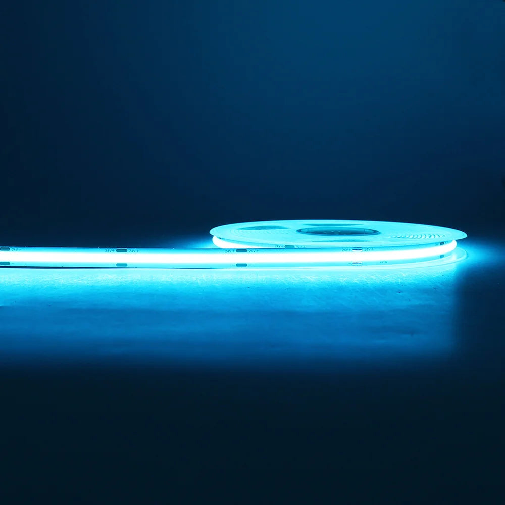 COB LED Strip Light 12V 24V 3mm 5mm 8mm 10mm PCB LED Strip Ice Blue/Green/Red/Yellow/2700K/3000K/4000K/6000K COB LED Tape Decor