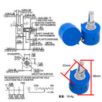 PLR 3590S Multiturn Potentiometer 500 1K 2K 5K 10K 20K 50K 100K ohm Adjustable Resistor 3590 102 202 502 103