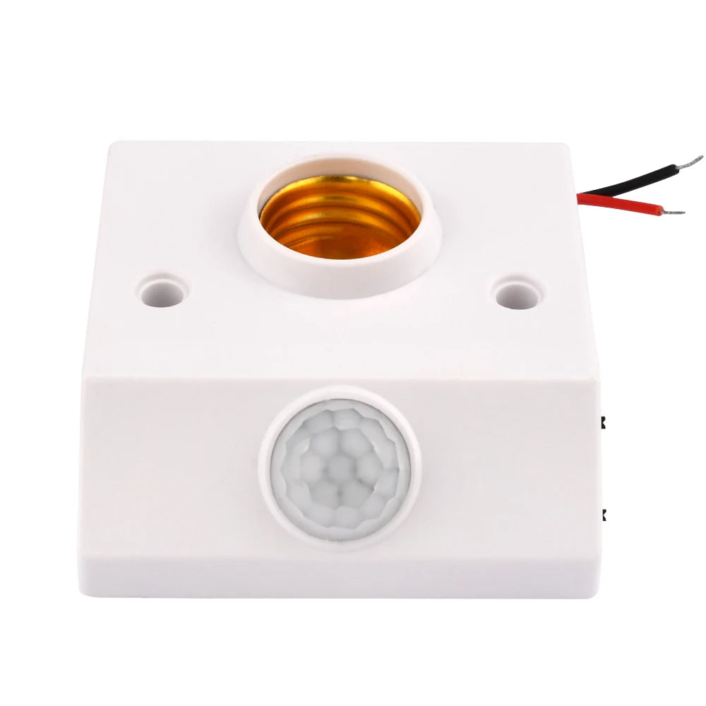 AC110-240V 86 human body infrared sensing lamp holder Infrared sensor E27 spiral LED bulb base motion sensor