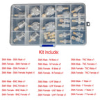 24PCS SMA RF Coaxial Adapter Kit SMA M/F to TNC UHF BNC N F Male Female Coax Cable Connector WiFi Radio Antenna Converter Set