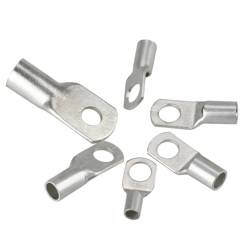 100pcs Copper Lug Ring Wire Connector Cable lug Electric lugs Terminal SC6-5 SC6-6 SC6-8 SC10-6 SC10-8 SC16-6 SC16-8 SC25-6