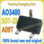 (100 pieces) AO3400 AO3400A Marking: A09T SMT SOT-23 2.5A/30V MOSFET Field Effect Tube 100% Brand New & Original