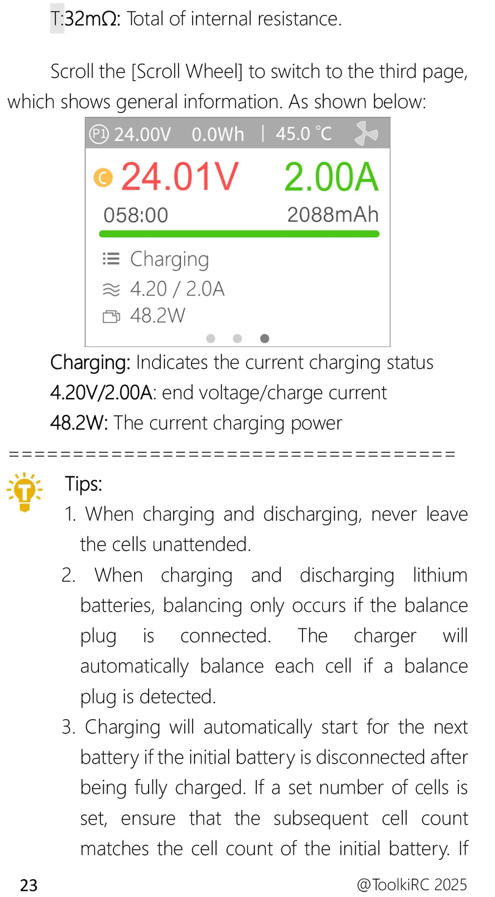 ToolkitRC M8AC Smart Lipo Battery Charger Discharger AC 200W DC 600W 20A for 1-8S LiHV Lipo Battery PD 65W FPV Model Parts Car