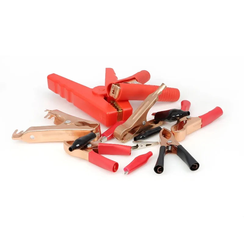 30A-300A 28/35/45mm Black Red Set Crocodile Clip Crocodile Electrical Clamps Test Probe Meter Soft Plastic Alligator Test Clips