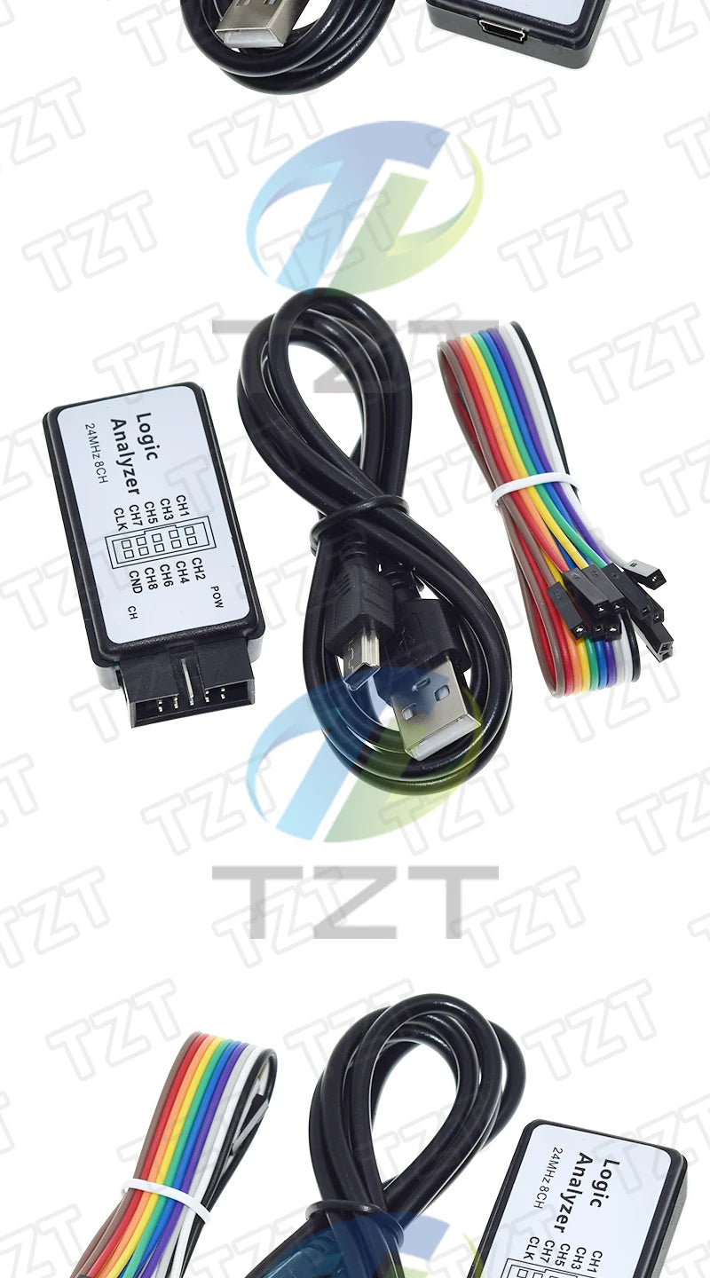 1/3PCS USB Logic Analyzer 24MHz 8 Channel 24M/seconds Logic Analyzer Debugger For ARM FPGA Logic Analyzer Logic 24M 8CH