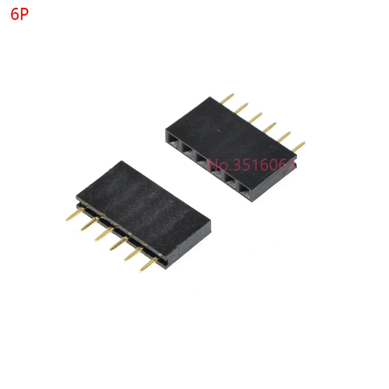 10PCS 2/3/4/5/6/7/8/10/12/16/20/40 Pin Single Row Straight Pin Female Header 2.54MM Pitch Connector Socket 2P/3P/4P/16P/20P/40P