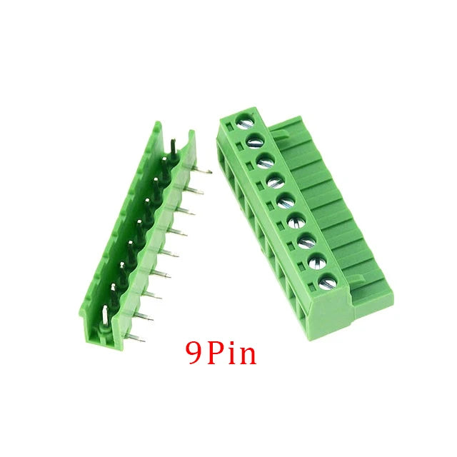 5Pair 5.08mm Pitch 2EDG Straight Pin PCB Screw Terminal Block 2/3/4/5/6/7/8/9/10/12Pin 300V 10A Wire Connector Plug-in Socket