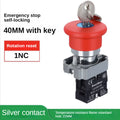 22mm Mushroom Emergency Stop Button Switch XB2-BS542 BS442 BS642 BS142 10A Key Emergency Stop Power Button Switch Starter Switch