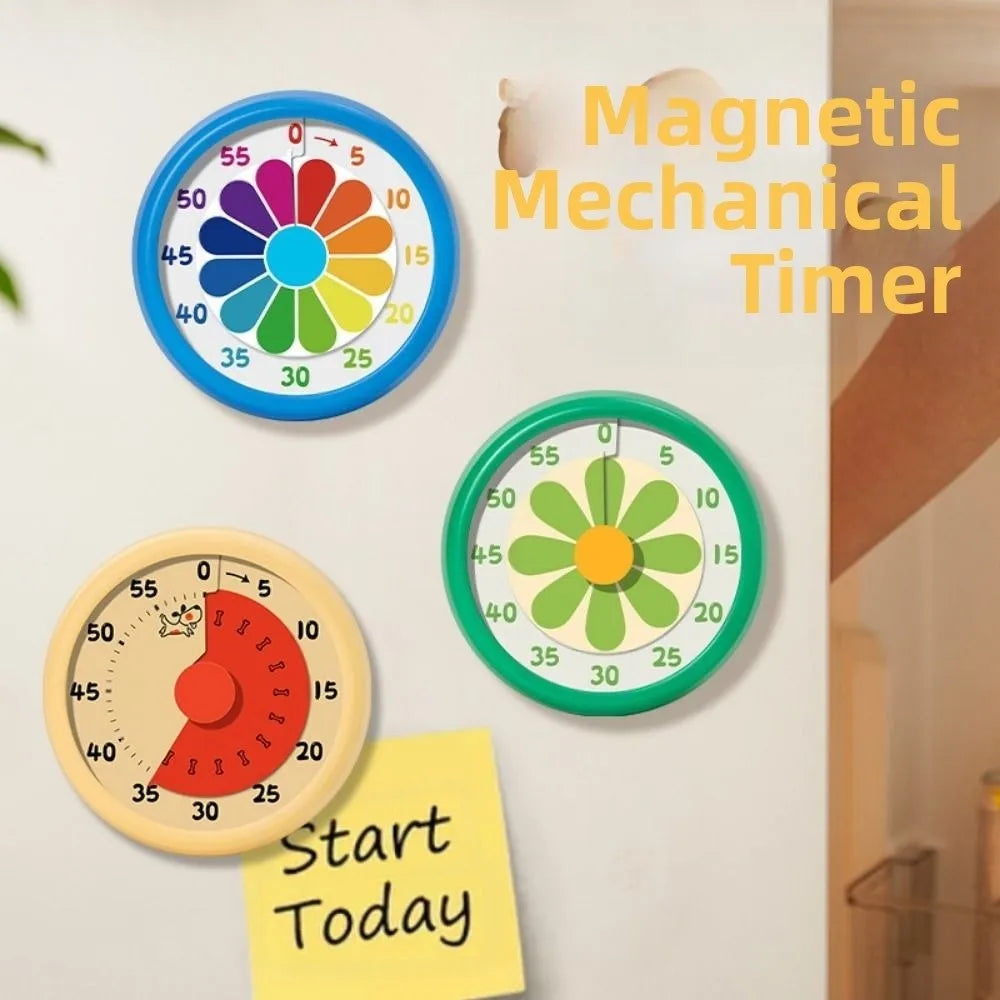Mechanical Visual Timer Magnetic 60 Minutes Countdown Alarm Clock Self Discipline Timer Reminder Kitchen Cooking Timer Students