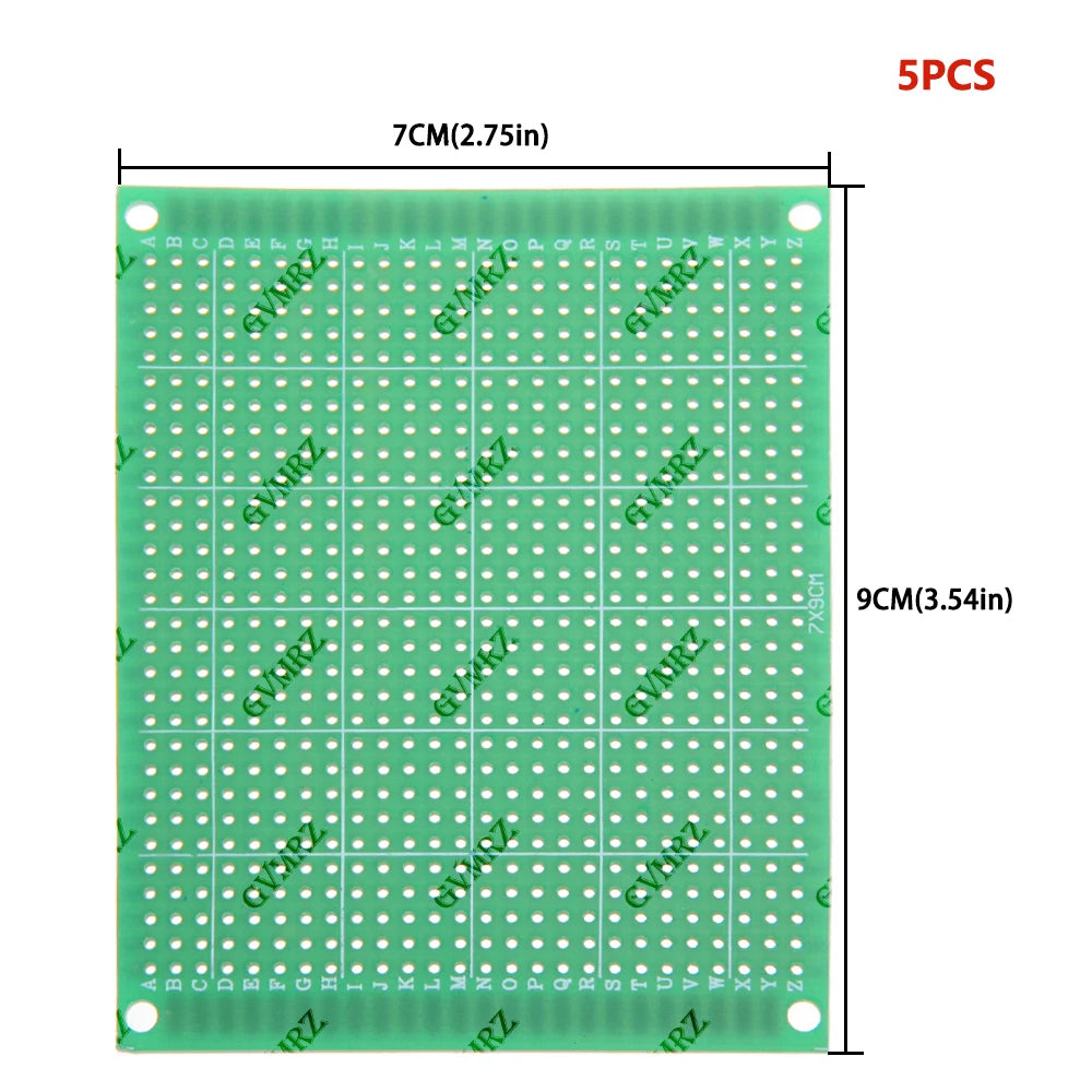 Single Sided 4x6cm 2x8cm Green PCB Prototype Board Universal Through Hole Perfboard for DIY Electronic Projects 3x7cm 7X9cm