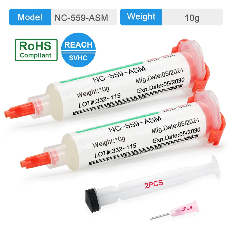 Flux NC559 KL558 Flux Syringe for Soldering Paste 10cc No Clean Original Welding Flux Soldering for Electronics Repair