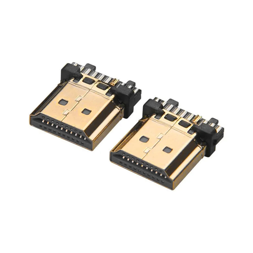 5/10Pcs HDMI Type A Male Connector 19Pin Gold Plated Soldering Plug for HD Electronic Equipment Repair