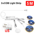 Smart Penetrable Wood COB LED Strip Touch Sensor Light 320Leds/m Warm/Neutral White Parallel Lights Kitchen Backlight Lighting