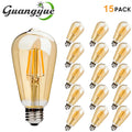 E27 Retro Edison Filament Bulb 4W 6W 220V ST64 Vintage LED Lamp Bulbs 2200K 2700K Warm White Amber Glass Light Bulbs for Home