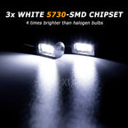 2/4Pcs Universal 12V 3LED 5730 SMD Motorcycle Car License Number Plate Light Frame Holder Bracket Tail Tidy Lamp Screw Bolt Bulb