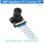 Raspberry Pi 5MP Camera OV5647 1080P Optional Wide Angle Night Vision IR-CUT Fisheye Webcam for Raspberry Pi 4 Model B 3B Plus