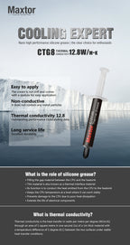 12.8W/mk Maxtor CTG8 AMD Intel Processor CPU GPU Cooler Cooling Fan Thermal Grease Thermal Paste Cpu Heatsink Plaster