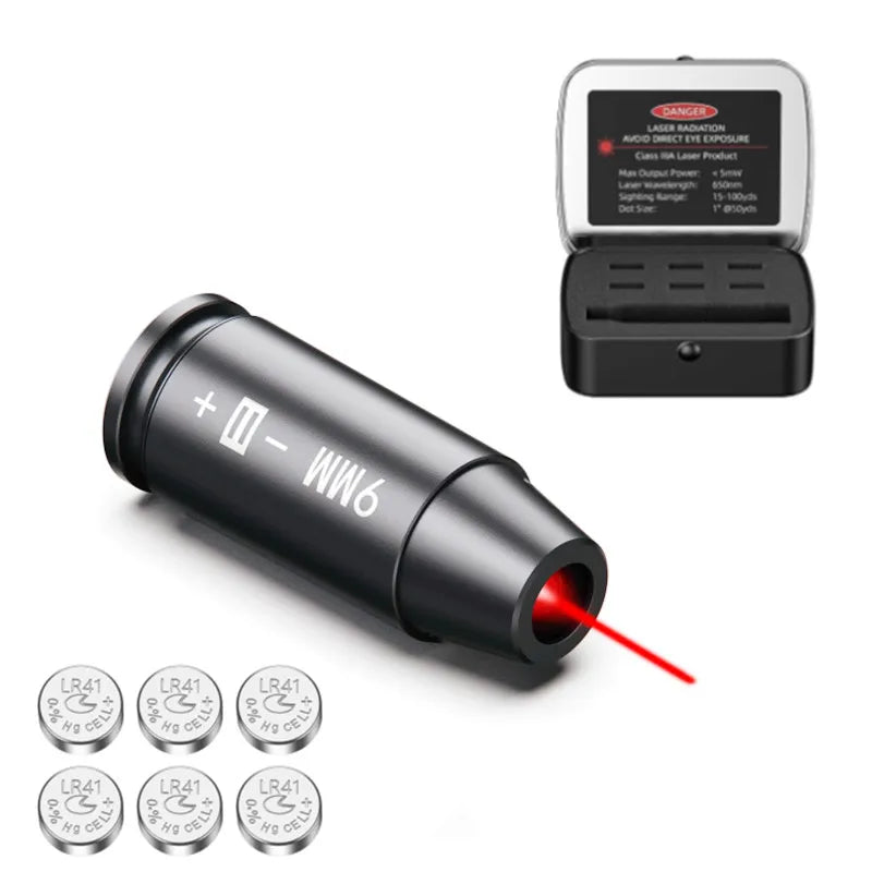 Red Dot Laser Bore Sight 9mm Red Laser Boresighter
