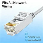 10/50/100Pcs Pass Through RJ45 Cat6 Shielded Connectors Crystal End Gold-Plated 8P8C Crimp UTP Ethernet Modular Plug