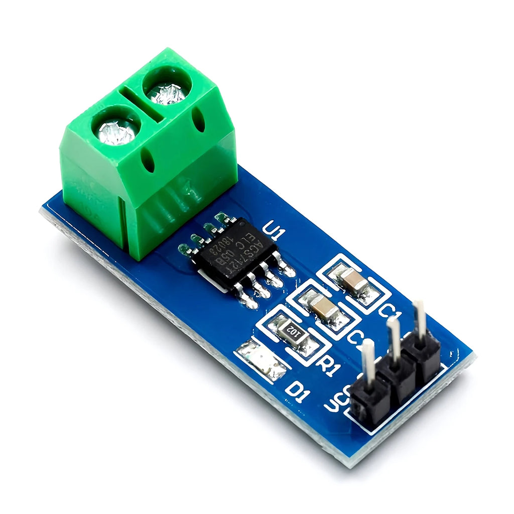 1-2pcs ACS712 Range Hall Current Sensor Module 5A 20A 30A ACS712ELC Current Measuring Module with Power Indicator for Arduino