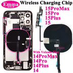 Wireless Charging Coil NFC + Power Volume Flex Cable for iPhone 14 14 Plus 15 15 Pro Max 16 – WPC Charging Antenna