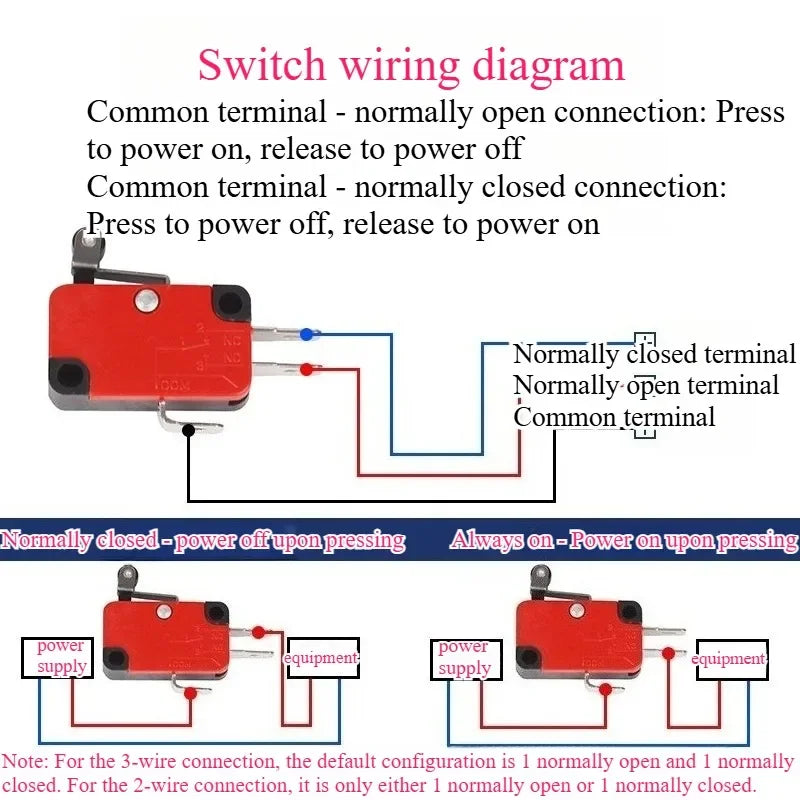 5pcs Travel Limit Switch Micro Switch Self-resetting V-152-1C25 3-pin Miniature Push Button Tactile Microswitch V-152 V-153 V-15