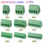 10Pcs KF128 2.54mm PCB Mini Screw Terminal Blocks Connector for Wires KF128-2.54 2P 3P 4P 5P 6P 7P 8P 9P 10P 12P 16P Terminal
