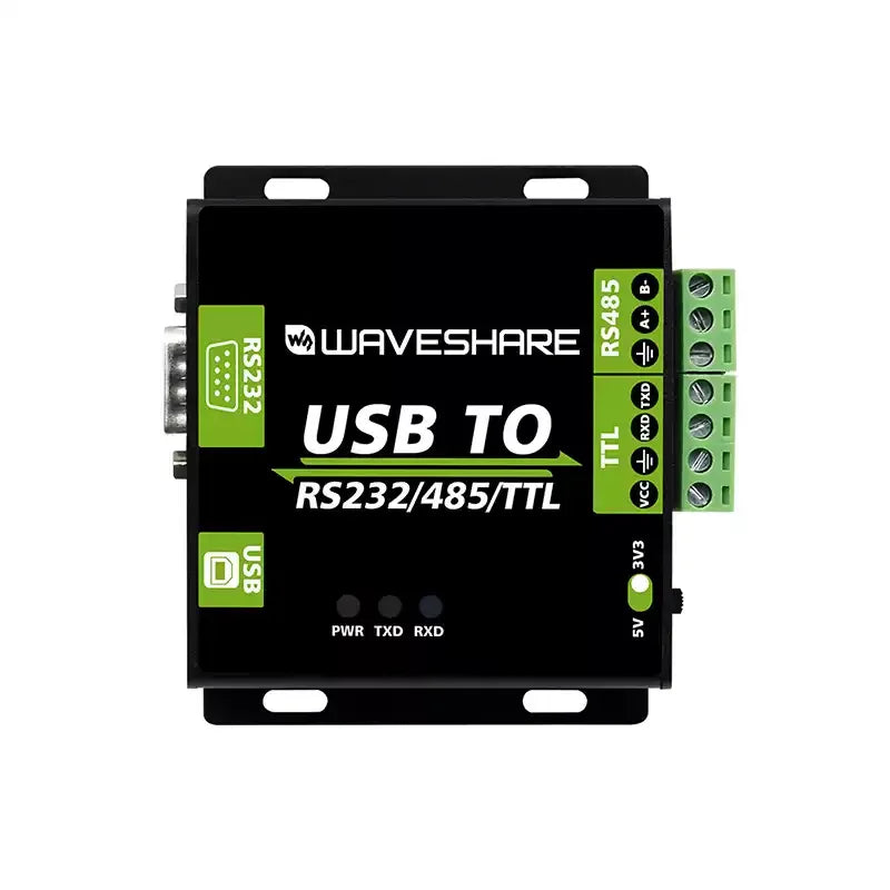 Waveshare USB to RS232/485/TTL Converter Onboard FT232RL Industrial Grade USB to RS232 Converter Support Android Windows