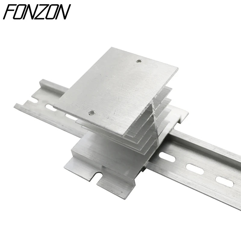 1 Pcs 10A-40A New Type Single-Phase Solid State Relay SSR Aluminum Fin Heat Sink Suitable For SSR-10DA/25DA/40DA