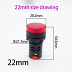 20pcs Plastic Indicator Signal Lamp AD16-22DS 22mm 12V 24V 220V Red Blue Green Yellow White LED Power Signal Light Panel Mount