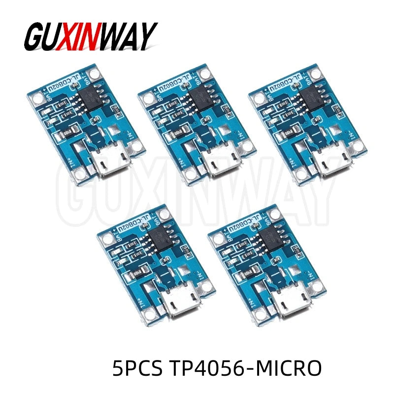 5V 1A 18650 TP4056 Micro/Type-c/Mini Lithium Battery Charger Module Charging Board With Protection Dual Functions Li-ion.