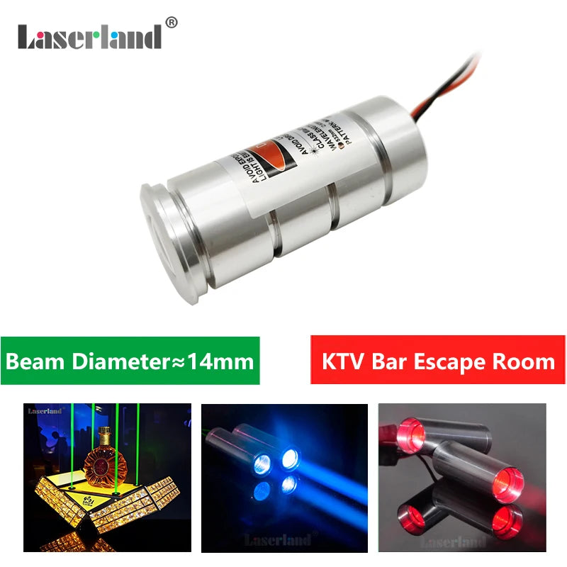 Red Green Blue Fat Beam Laser Module Diode for Halloween Haunted House Escape Room KTV Bar Ball