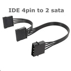 Molex 4 Pin Male to SATA Female Power Supply Cable,15 Pin SATA Power Splitter Converter Adapter Cable Hard Drive HDD SSD Cable