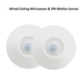 1/2pc Wired Ceiling Microwave+PIR Motion Sensor Motion Detector Alarm 360° Detection Movement Alarm Pet Immune for Home Security