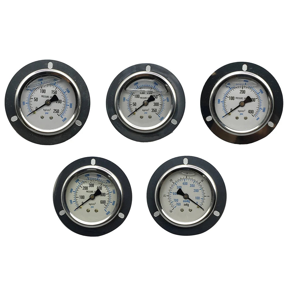 Industrial Pressure Monitoring Axial Edge Gauge Easy Installation Pressure Meter Barometer Seismic Pressure Meter